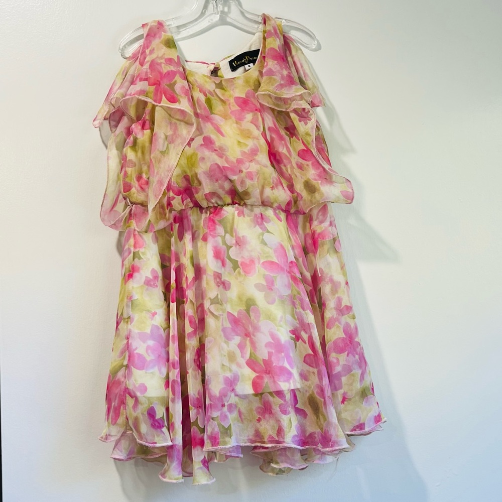 Hannah Banana**Floral Chiffon Dress**Size 4 $112
